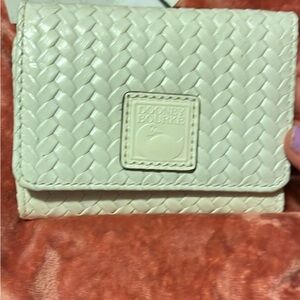 Dooney & Bourke Cream Woven Wallet Sophistication